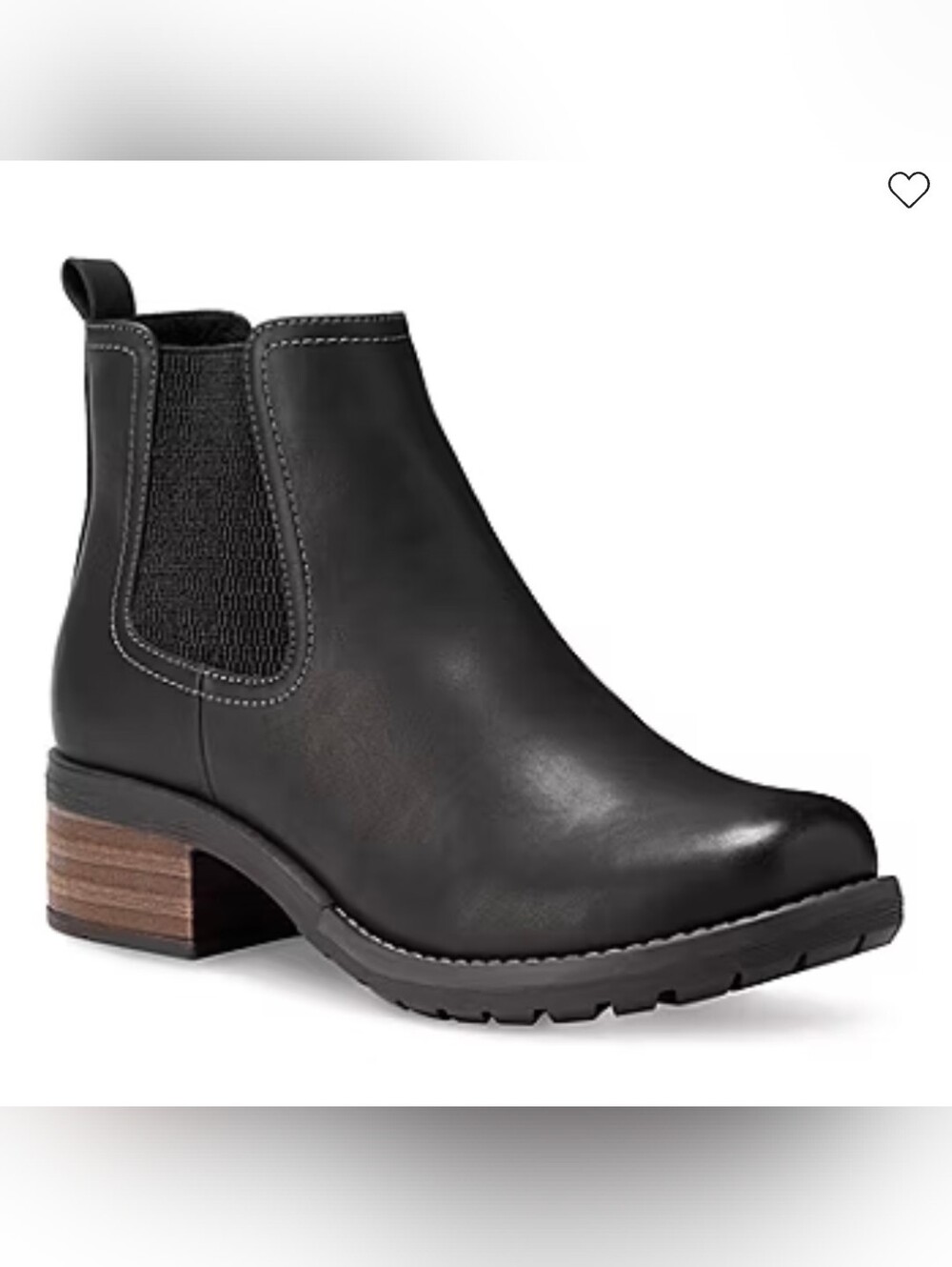 Eastland Jasmine Black Chelsea Ankle Boots Round Toe Women's 8.5M